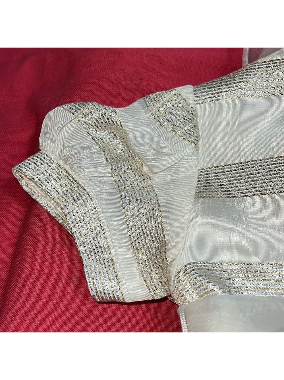 SYLVIA WHYTE for Neiman-Marcus 2T special occasion dress. Ivory, gold and silver - Picture 7 of 10